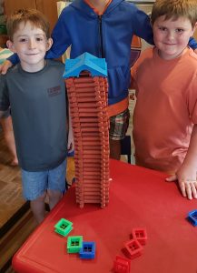 Children built a tower, Grasshopper Academy