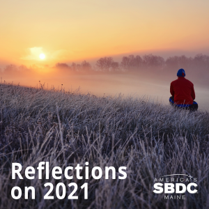 Person in Field - Reflections on 2021 - Maine SBDC