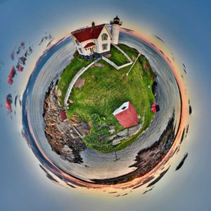 Maine coast photo sphere of island, photo by Michael James Murray Photography