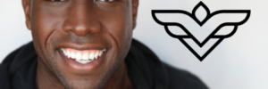 Head shot of Michael Odokara with NKEENE logo