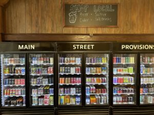 Beer coolers and large selection of local beer at Main Street Provisions