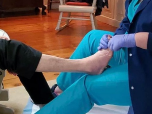 Foot care being provided at Fundamental Foot Care