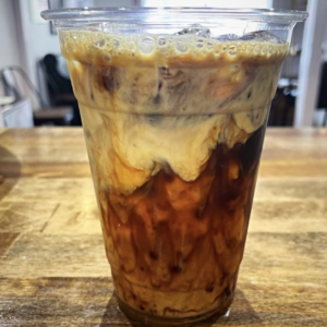 To-go iced coffee at Sip House in Freeport